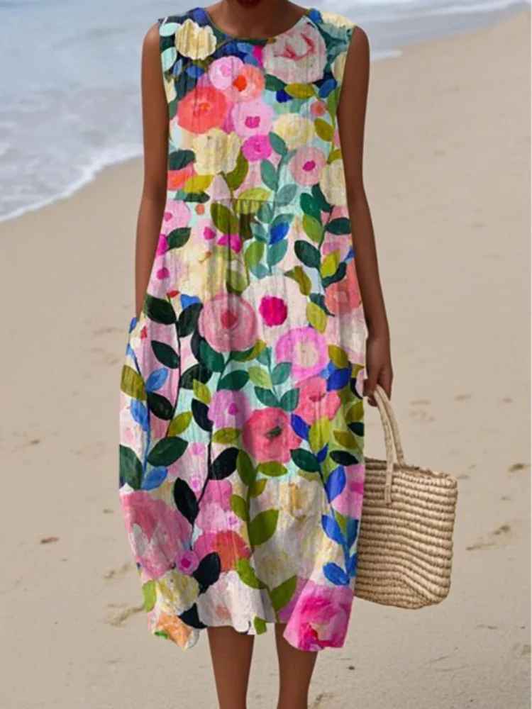 Flora | Coral Bloom Dress