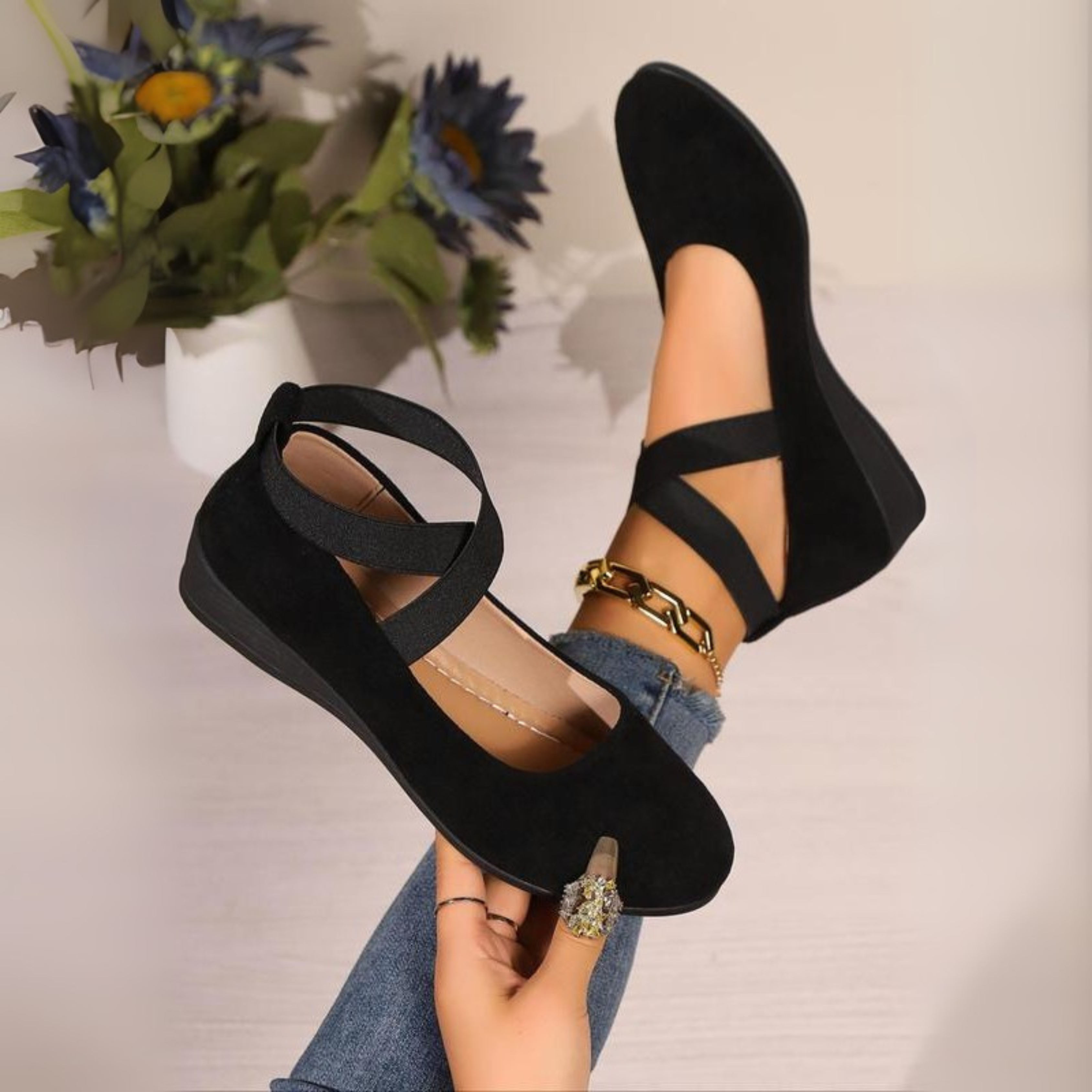Ballerina™ | Elegant Ballet Flats with Block Heel