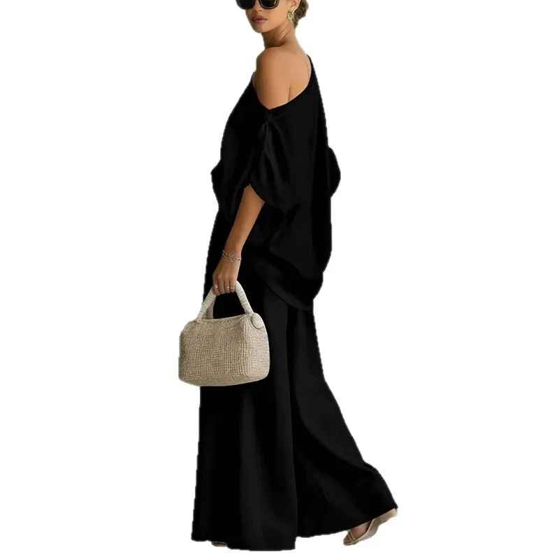 Lisa | Off-Shoulder Top and Tapered Pants Set