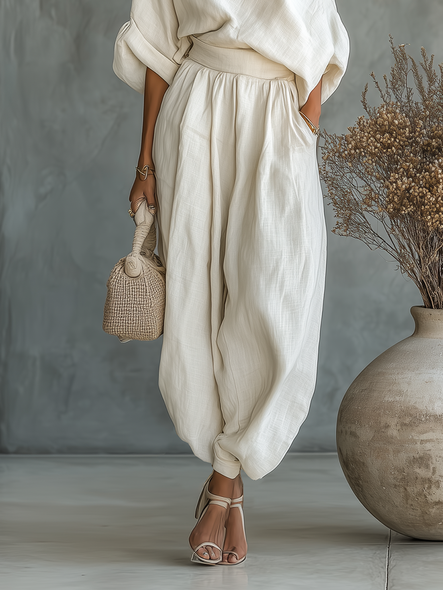 Lisa | Off-Shoulder Top and Tapered Pants Set