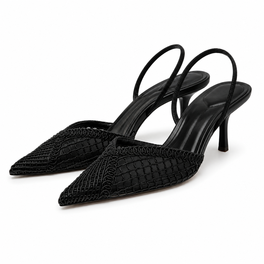 RIVELLA™ | High Heel Woven Mesh Stiletto Sandals