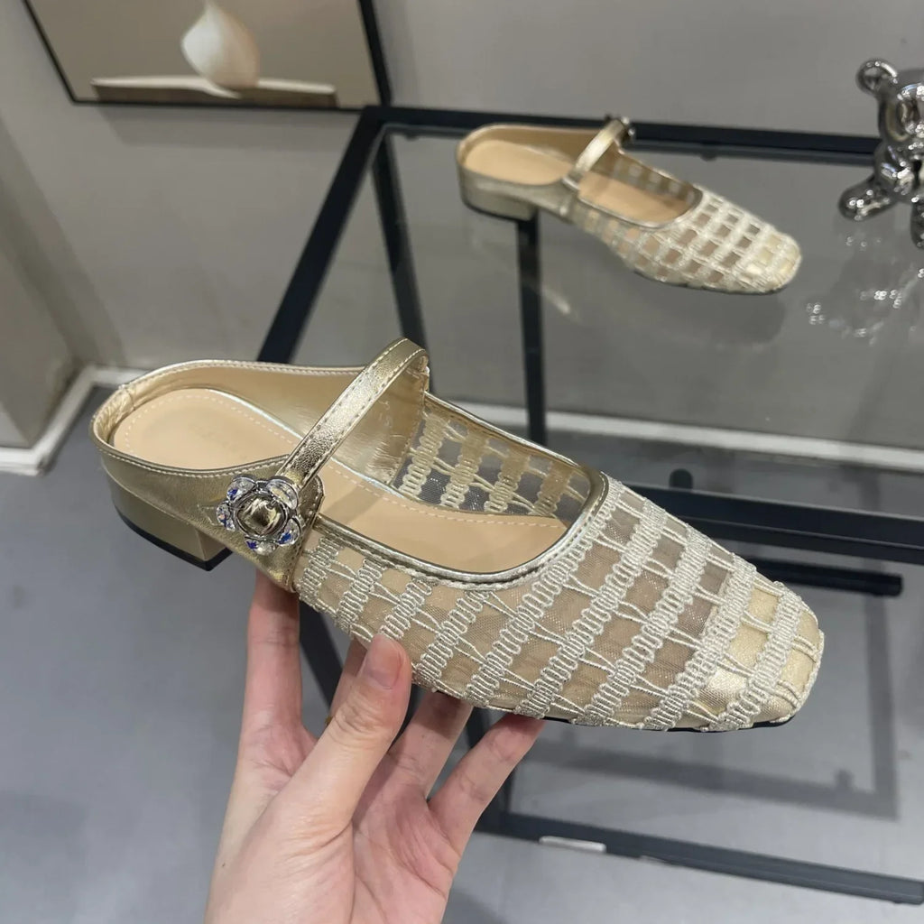 CAVALIERA™ | Breathable Mesh Clogs with Low Heel