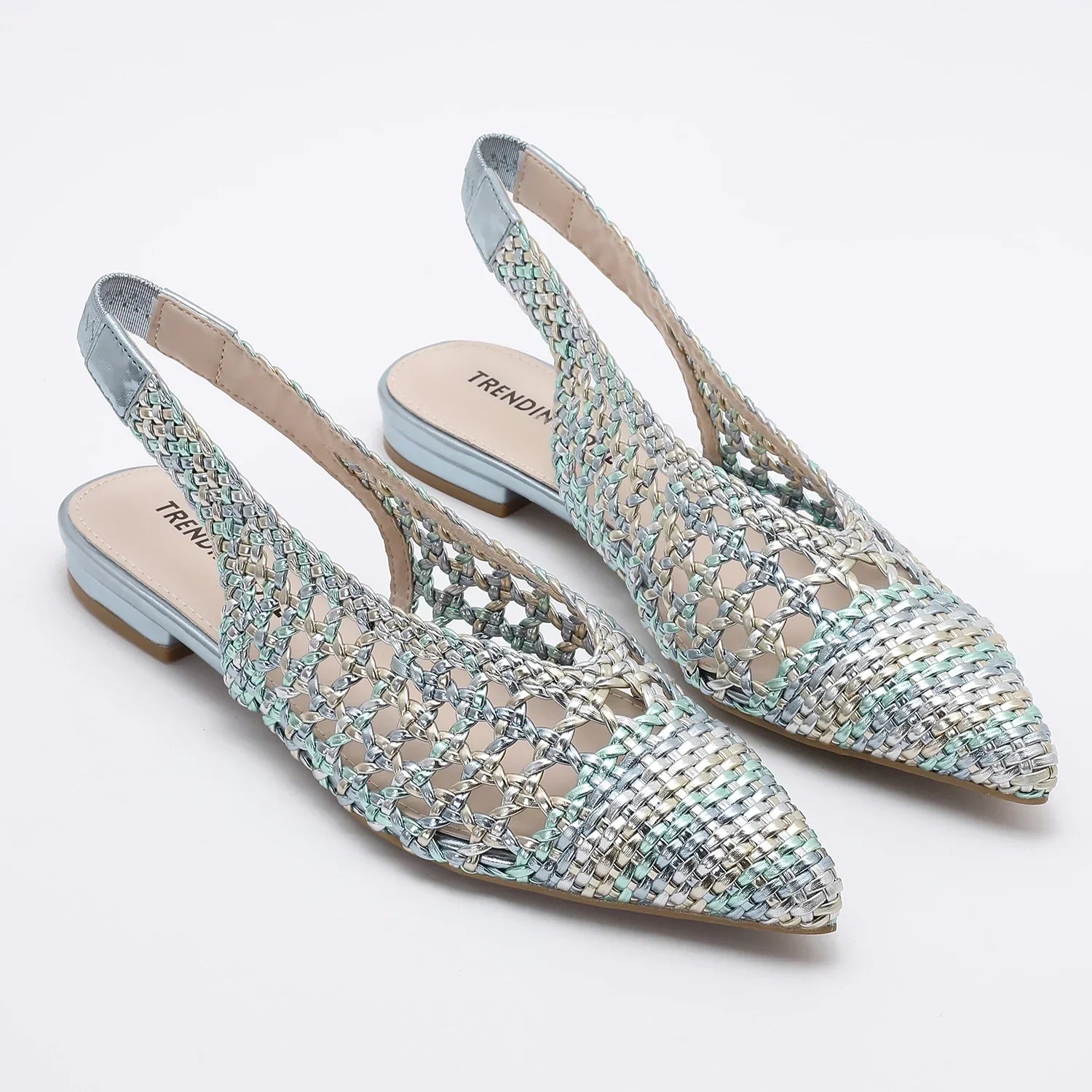 TRENDIVA™ | Braided Flat Pointed-Toe Sandals