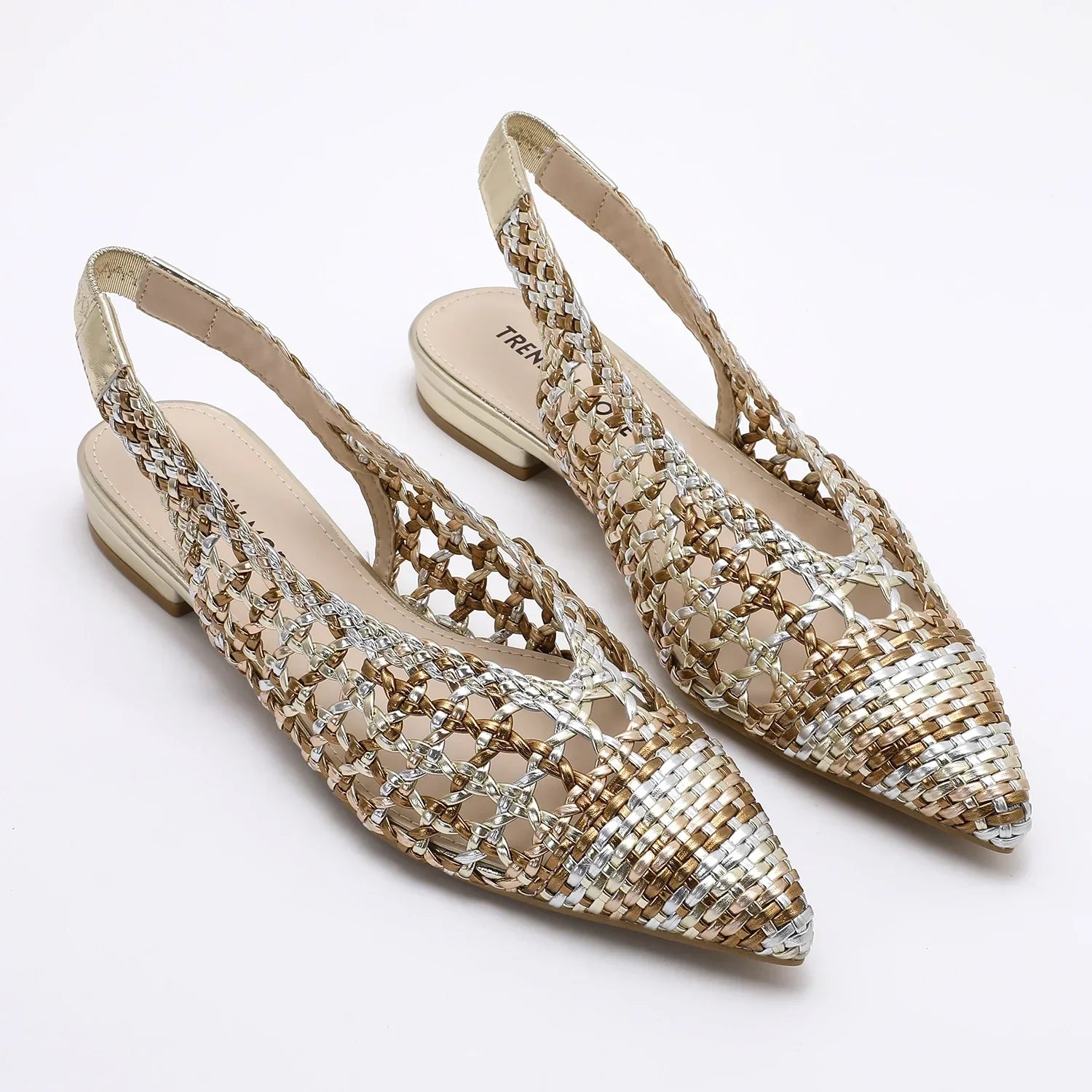 TRENDIVA™ | Braided Flat Pointed-Toe Sandals