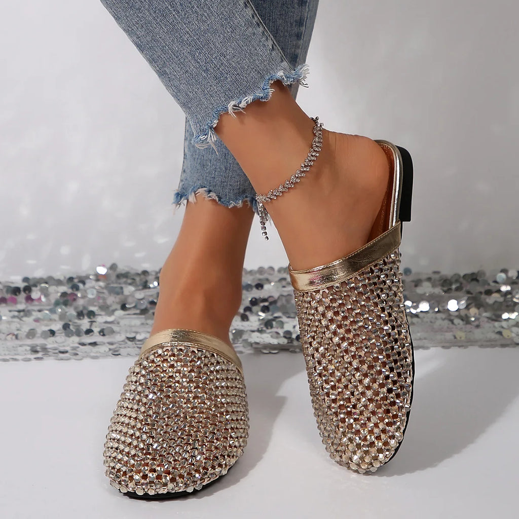 ROSENVALE™ | Embellished Flat Sandals with Round Toe