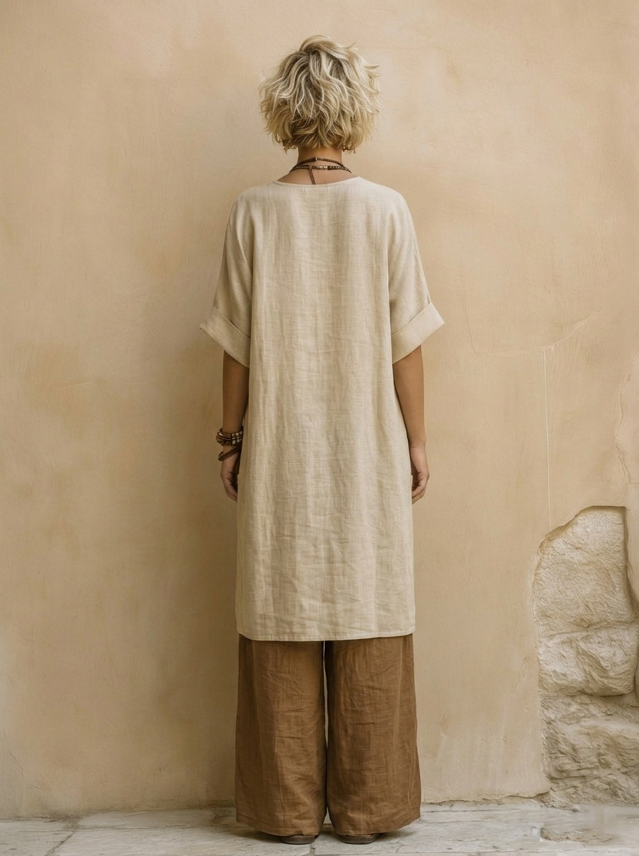 Bohemian Nomadic Dark Grey and Brown Tribal Pattern Three-Piece Set