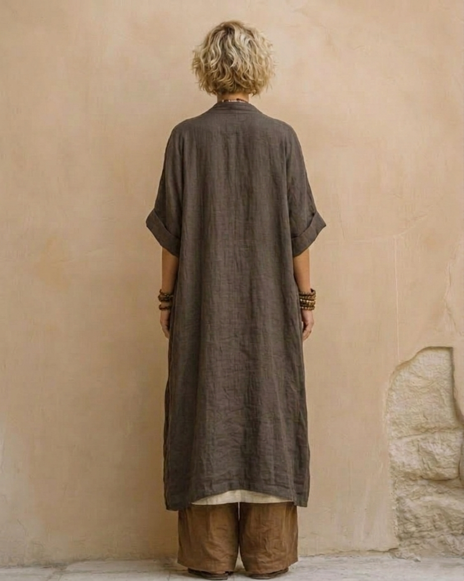 Bohemian Nomadic Dark Grey and Brown Tribal Pattern Three-Piece Set