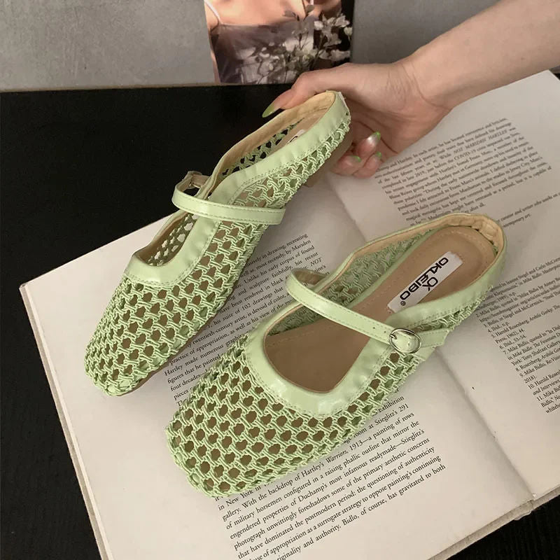 VALCENZA™ | Breathable Mesh Mules with Buckle