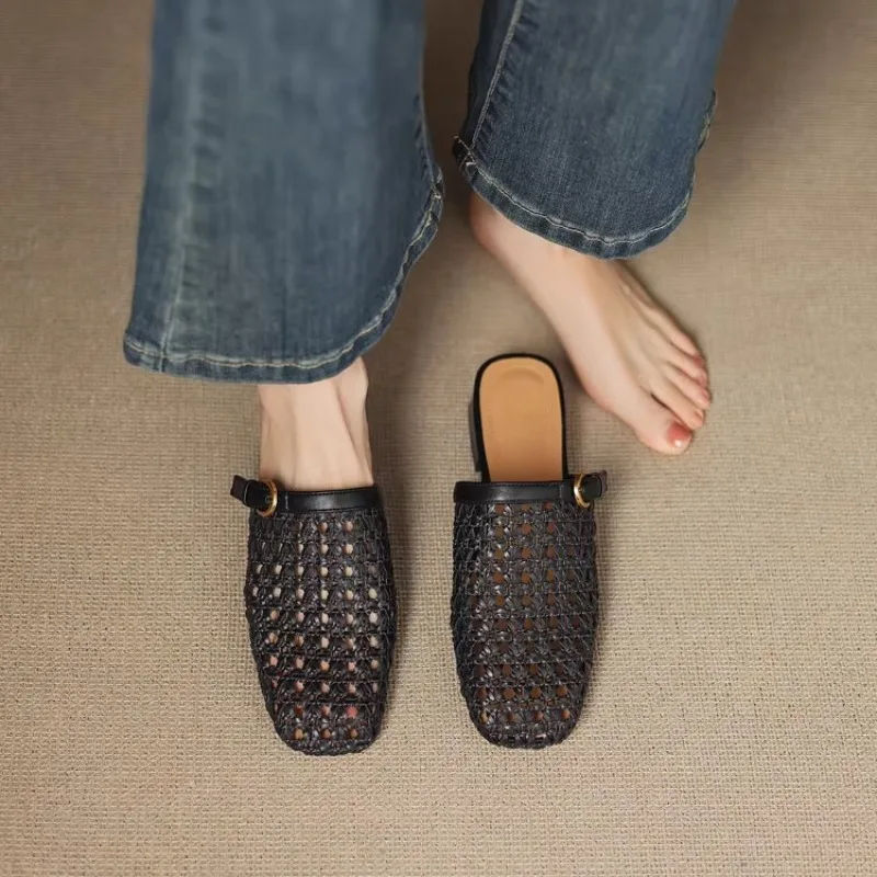 MONVETTA™ | Retro Woven Shoes with Block Heel