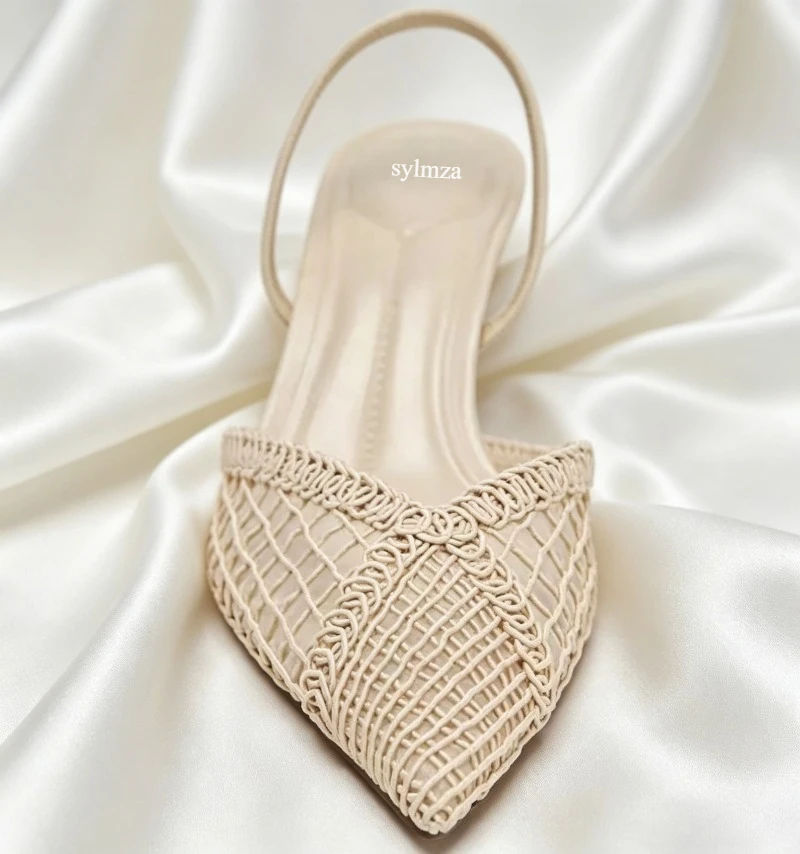 RIVELLA™ | High Heel Woven Mesh Stiletto Sandals
