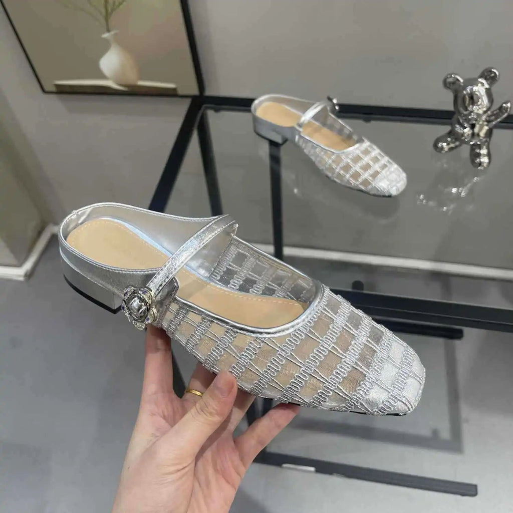 CAVALIERA™ | Breathable Mesh Clogs with Low Heel
