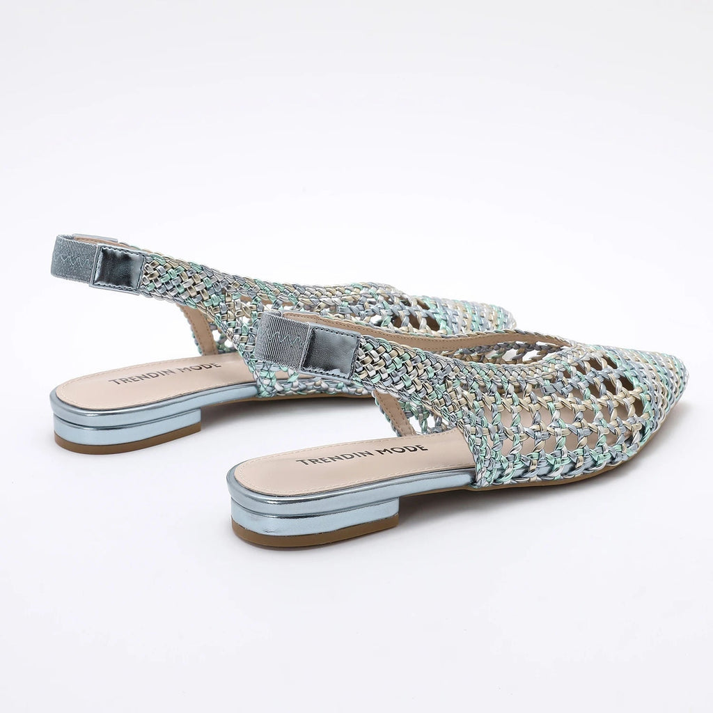TRENDIVA™ | Braided Flat Pointed-Toe Sandals