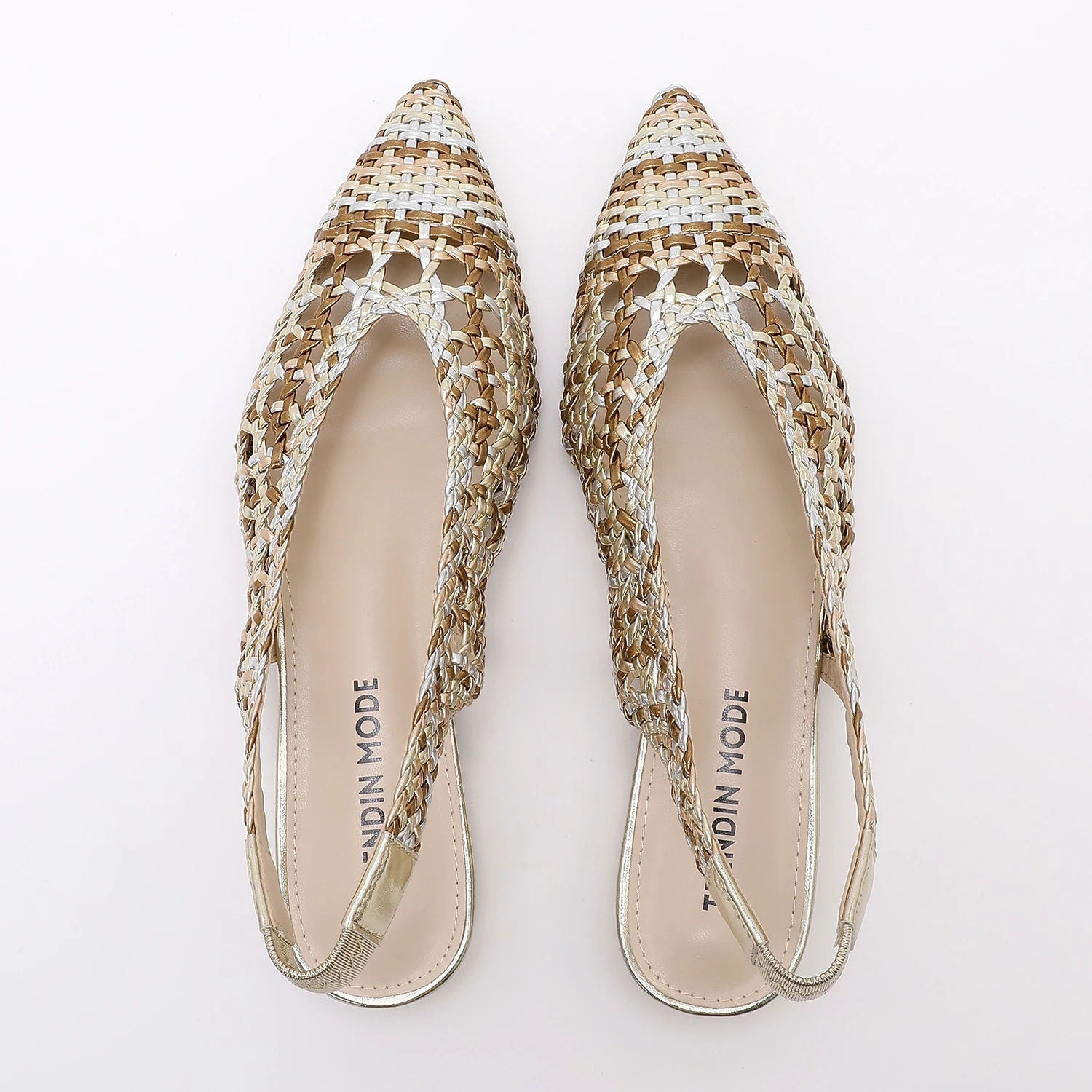 TRENDIVA™ | Braided Flat Pointed-Toe Sandals