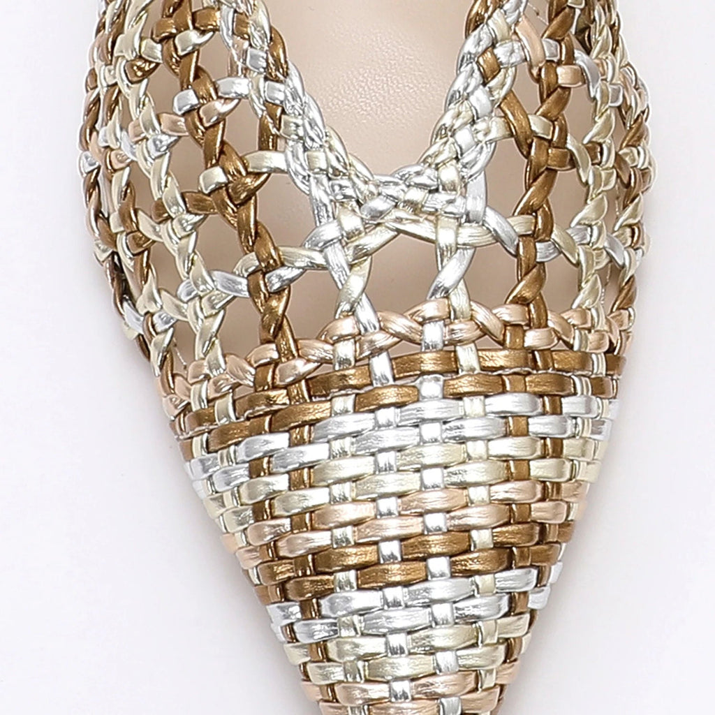 TRENDIVA™ | Braided Flat Pointed-Toe Sandals