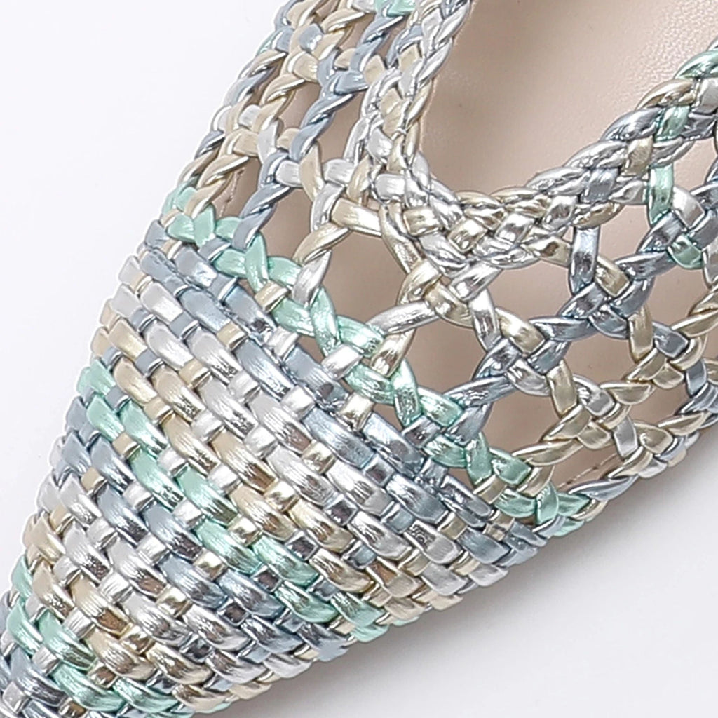 TRENDIVA™ | Braided Flat Pointed-Toe Sandals