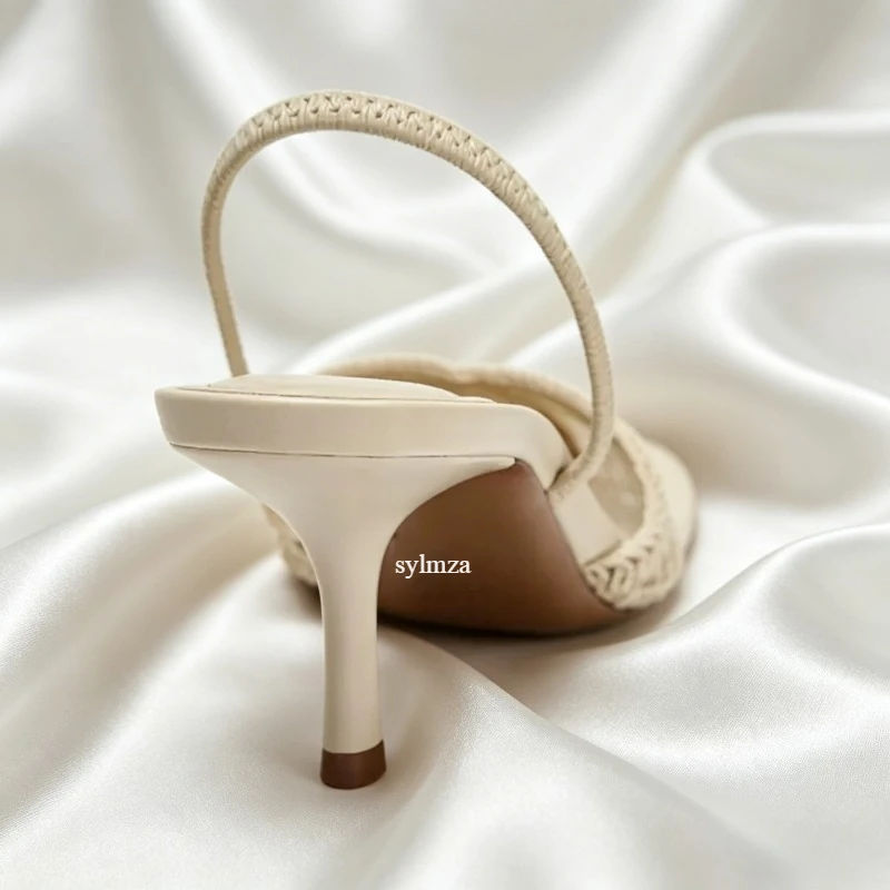 RIVELLA™ | High Heel Woven Mesh Stiletto Sandals