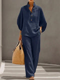 Maribel | Batwing Sleeve Top and Wide-Leg Pants Set